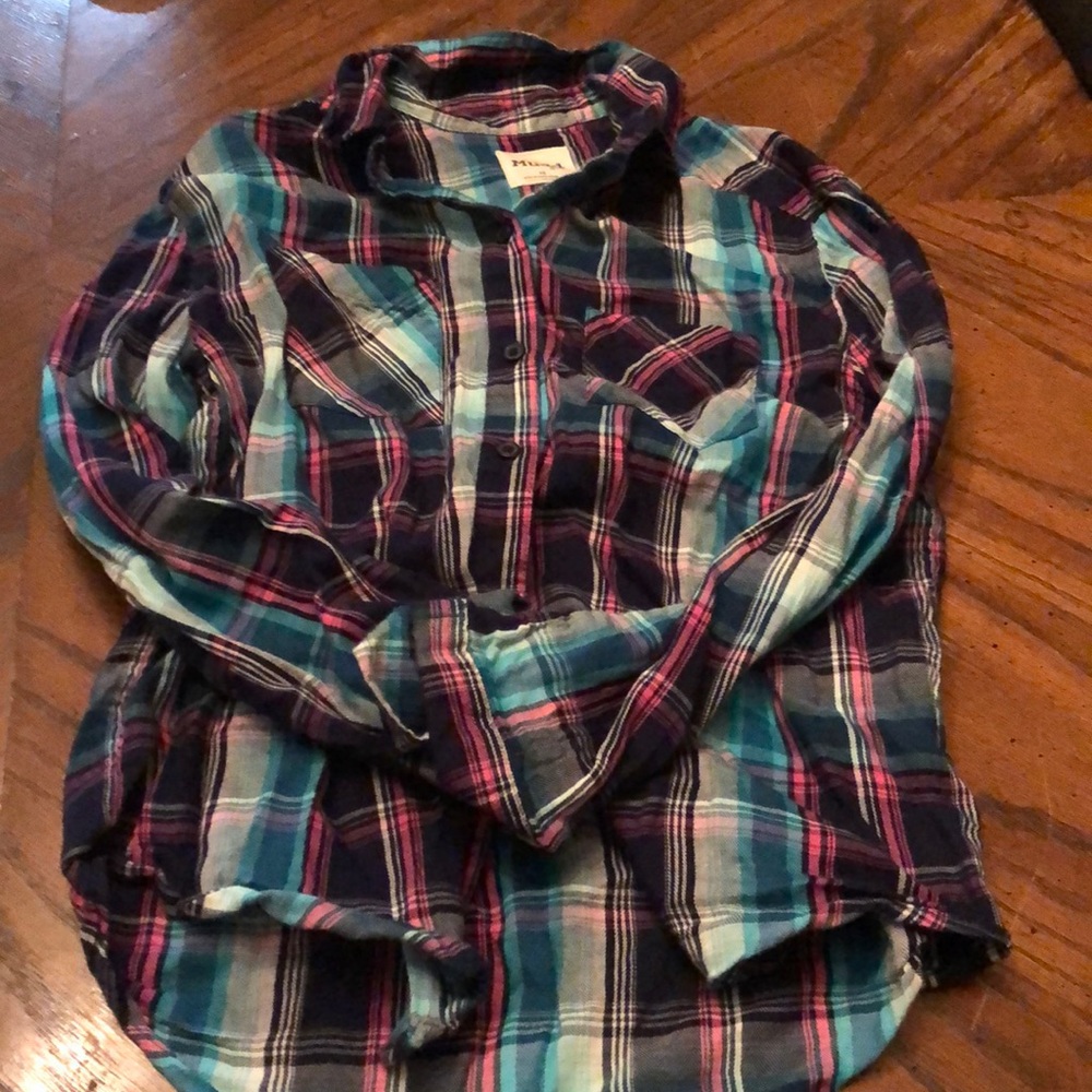 Mudd Girls long sleeved flannel size 10